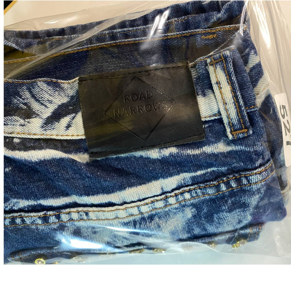 Road Narrows NYC Distressed Bleached Y2K Jeans Men's Size 34 - Picture 11 of 11